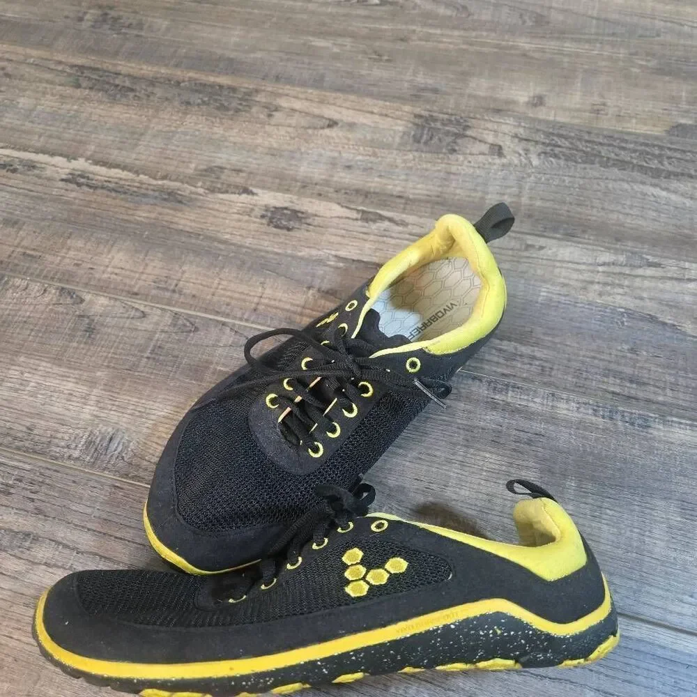 Vivobarefoot Neo Midfoot running shoes sneakers size 10 men's black yellow
